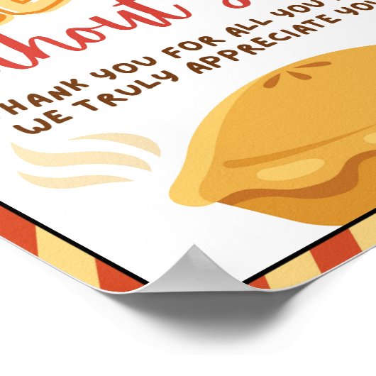 感謝週間のサイン、スタッフの感謝記号 – ポスター (角)