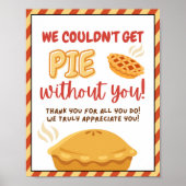 感謝週間のサイン、スタッフの感謝記号 – ポスター (正面)