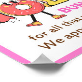 感謝週間のサイン、スタッフの感謝記号 –  ポスター (角)