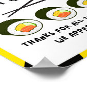 感謝週間のサイン、スタッフの感謝記号 –  ポスター (角)