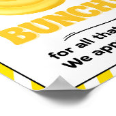 感謝週間のサイン、スタッフの感謝記号 –  ポスター (角)