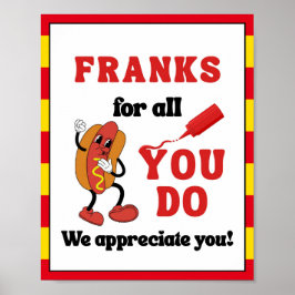 感謝週間のサイン、スタッフの感謝記号 –  ポスター