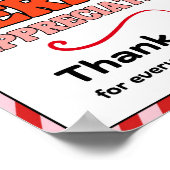 感謝週間のサイン、スタッフの感謝記号 –  ポスター (角)