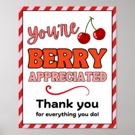 感謝週間のサイン、スタッフの感謝記号 –  ポスター