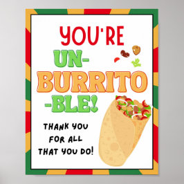 感謝週間のサイン、スタッフの感謝記号 –  ポスター