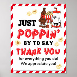 感謝週間のサイン、スタッフの感謝記号 –  ポスター