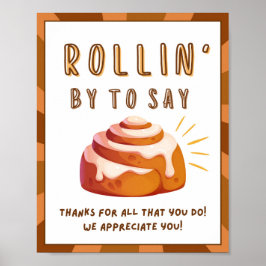 感謝週間のサイン、スタッフの感謝記号 –  ポスター