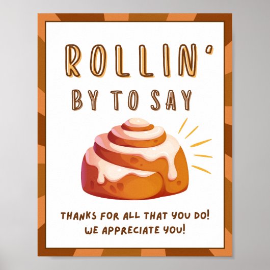 感謝週間のサイン、スタッフの感謝記号 –  ポスター (正面)