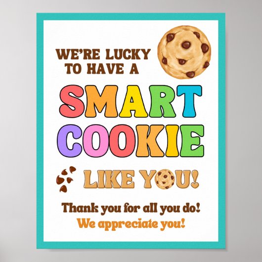 感謝週間のサイン、スタッフの感謝記号 – ポスター (正面)