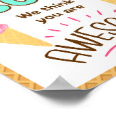 感謝週間のサイン、スタッフの感謝記号 –  ポスター (角)