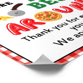 感謝週間のサイン、スタッフの感謝記号 –  ポスター (角)