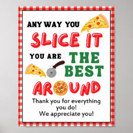 感謝週間のサイン、スタッフの感謝記号 –  ポスター