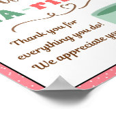 感謝週間のサイン、スタッフの感謝記号 –  ポスター (角)