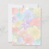 感謝金ゴールドスクリプトモダン水の色フローラ サンキューカード (裏面)