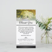 感謝金ゴールド秋の木の言葉は表現できない サンキューカード (スタンド正面)