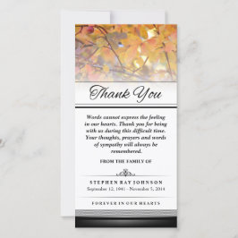 感謝金ゴールド紅葉の単語は表現できない サンキューカード