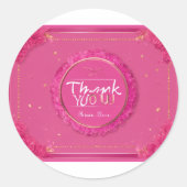 感謝開花：水彩感謝ステッカー ラウンドシール (正面)