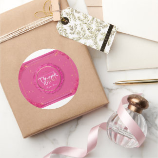 感謝開花：水彩感謝ステッカー ラウンドシール