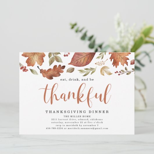 感謝食べの気持ち葉を込めて感謝する 招待状 (スタンド正面)