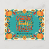 感謝魅力的心ある賛美フォークアート ポストカード (正面)