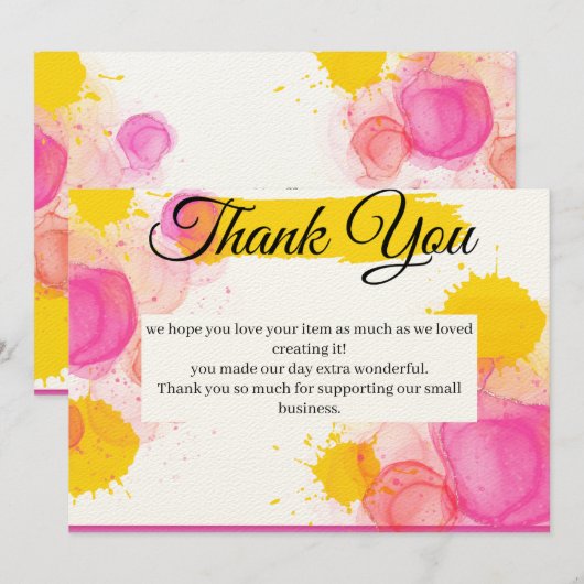 感謝鮮やか サンキューカード (正面/裏面)