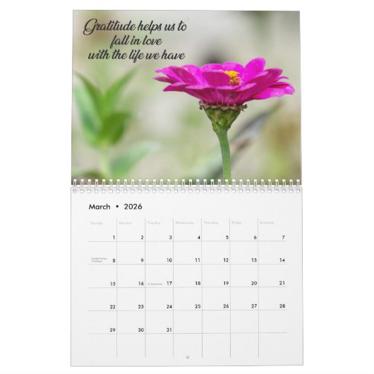 感謝2025 カレンダー (3月 2026)