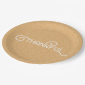 感謝・かわいい秋のダマスクプレート ペーパープレート (アングル)