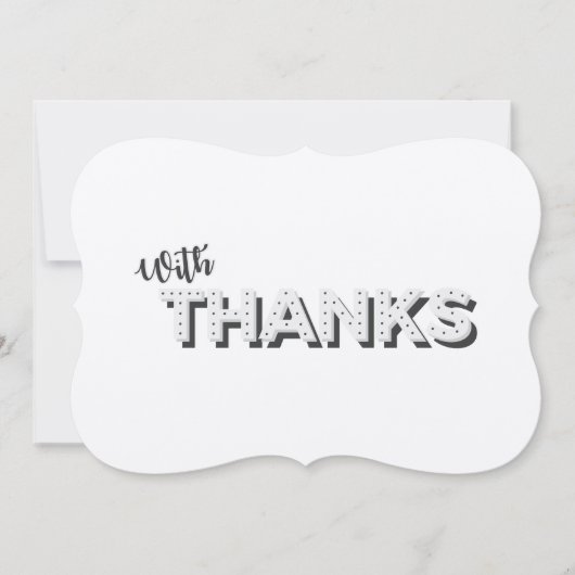 "感謝"のヴィンテージかレトロのスタイルのカスタムな写真 サンキューカード (正面)