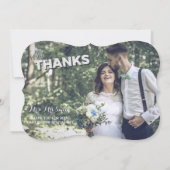 "感謝"のヴィンテージかレトロのスタイルのカスタムな写真 サンキューカード (裏面)