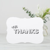 "感謝"のヴィンテージかレトロのスタイルのカスタムな写真 サンキューカード (スタンド正面)