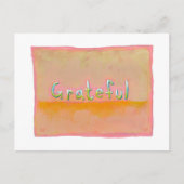 感謝 – カラフルの感謝の芸術 ポストカード (正面)