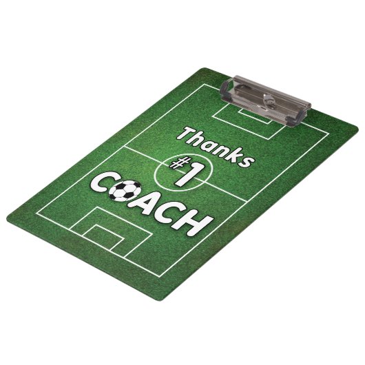 感謝 サッカーコーチ 芝 クリップボード (アングル)