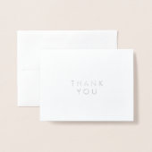 感謝 |シルバー 箔カード (封筒付き正面)