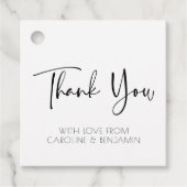 感謝 |シンプルスクリプト名（白黒） フェイバータグ (正面)