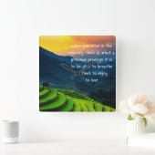 感謝 スクエア壁時計 (ホーム)