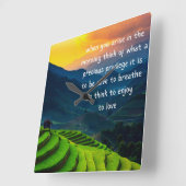 感謝 スクエア壁時計 (傾斜)