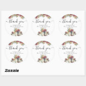 感謝 タイポグラフィー 春の花 ブライダルシャワー ラウンドシール (シート)