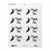 感謝 |ハロウィーンウィッチシルエットブラック/ホワイト ラベル (フルシート)