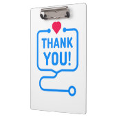 感謝|ハート聴診器 クリップボード (左)