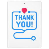 感謝|ハート聴診器 クリップボード (裏面)