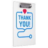 感謝|ハート聴診器 クリップボード (右)