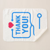 感謝|ハート聴診器 シェルパブランケット (正面(横))