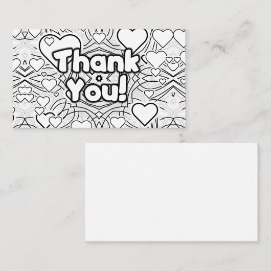 感謝!ハート 名刺 (正面/裏面)