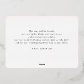 "感謝"バラ-金ゴールド – フォイル、写真 箔招待状 (裏面)