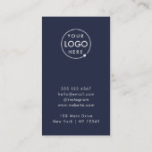 感謝 |ビジネスロゴNavy Blue割引カード 割引カード (裏面)