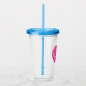 感謝|ピンクハート聴診器 アクリルタンブラー (右)