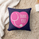 感謝|ピンクハート聴診器 クッション (ブランケット)
