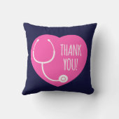 感謝|ピンクハート聴診器 クッション (裏面)
