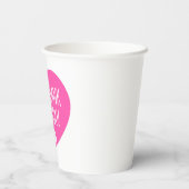感謝 |ピンクハート聴診器 紙コップ (裏面)