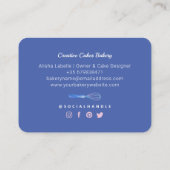 感謝|ピンクブルー大理石ドリップベーカリー割引 エンクロージャーカード (裏面)